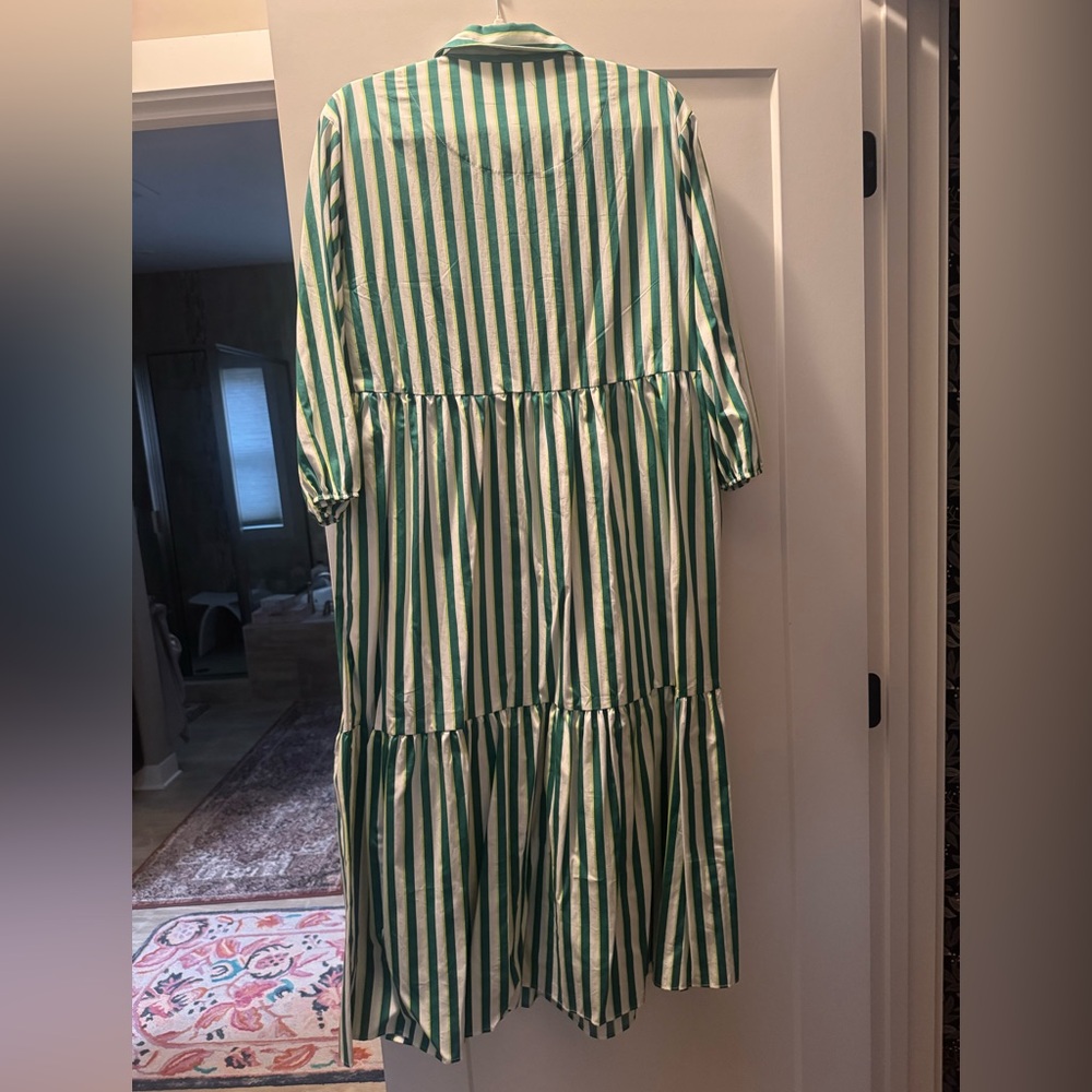 Anthropologie💚 Maeve Bettina Tiered Shirt Dress, S, NWT - Picture 10 of 16